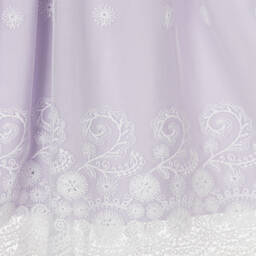 Artesanía Granlei-فستان قطن محبوك وتول لون بنفسجي للمولودات | Childrensalon Outlet