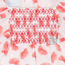 Artesanía Granlei-Baby Girls Red Floral Cotton Dress | Childrensalon Outlet