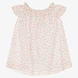 ارتيزانيا  غرانلي-فستان قطن لون أبيض للمولودات | Childrensalon Outlet