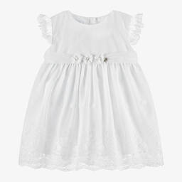 Artesanía Granlei-Baby Girls White Tulle Lace Dress | Childrensalon Outlet