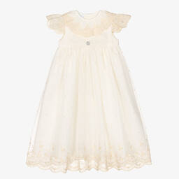ارتيزانيا  غرانلي-فستان مراسم تول ودانتيل لون عاجي | Childrensalon Outlet