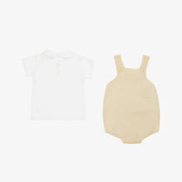 Artesanía Granlei-طقم دنغري بيج للأولاد مع أرنب | Childrensalon Outlet