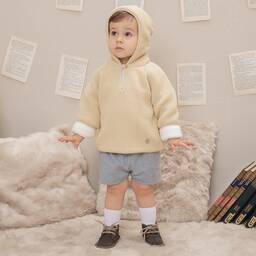 ارتيزانيا  غرانلي-بلوفر هودي أكريليك محبوك لون بيج للأولاد | Childrensalon Outlet