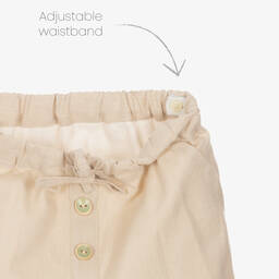 Artesanía Granlei-Рубашка в полоску и бежевые шорты из хлопка | Childrensalon Outlet