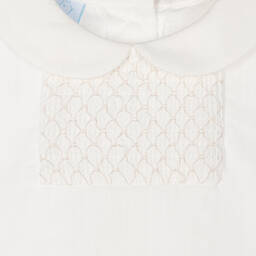 Artesanía Granlei-Boys Beige & White Cotton Buster Suit | Childrensalon Outlet