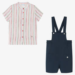 ارتيزانيا  غرانلي-طقم شورت دانغريز قطن وفيسكوز لون كحلي للأولاد | Childrensalon Outlet