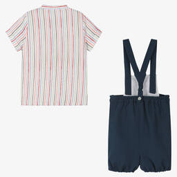 ارتيزانيا  غرانلي-طقم شورت دانغريز قطن وفيسكوز لون كحلي للأولاد | Childrensalon Outlet