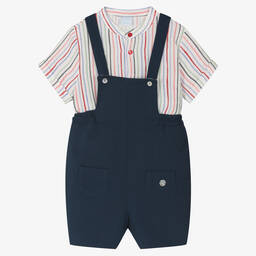 ارتيزانيا  غرانلي-طقم شورت دانغريز قطن وفيسكوز لون كحلي للأولاد | Childrensalon Outlet