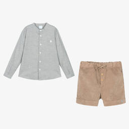 Artesanía Granlei-Рубашка в клетку и бежевые шорты | Childrensalon Outlet