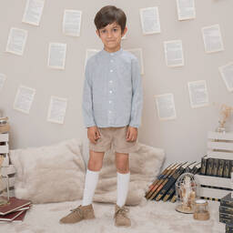 Artesanía Granlei-Рубашка в клетку и бежевые шорты | Childrensalon Outlet