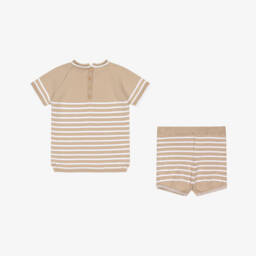 Artesanía Granlei-Boys Classic Beige Knit Ensemble | Childrensalon Outlet
