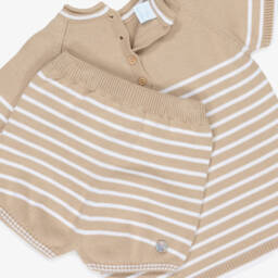 Artesanía Granlei-Boys Classic Beige Knit Ensemble | Childrensalon Outlet