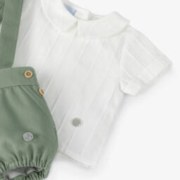 Artesanía Granlei-Boys Classic Green Shorts Ensemble | Childrensalon Outlet