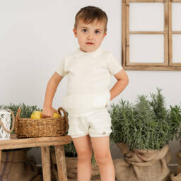 Artesanía Granlei-طقم محبوك كريمي للأولاد | Childrensalon Outlet