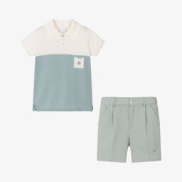 Artesanía Granlei-Boys Elegant Green & Cream Ensemble | Childrensalon Outlet