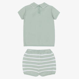 Artesanía Granlei-طقم صيفي محبوك باللون الزمردي للأولاد | Childrensalon Outlet