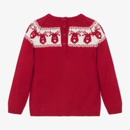 Artesanía Granlei-Boys Festive Reindeer Knit Sweater | Childrensalon Outlet