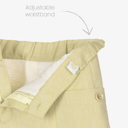 Artesanía Granlei-Boys Green Checked Cotton Shorts Set | Childrensalon Outlet