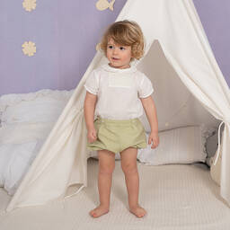 Artesanía Granlei-Зеленый костюм-бастер из хлопка | Childrensalon Outlet