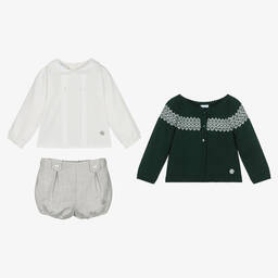 Artesanía Granlei-Зелено-серый комплект с шортами | Childrensalon Outlet