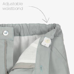 Artesanía Granlei-Boys Green Stripe Cotton Shorts Set | Childrensalon Outlet