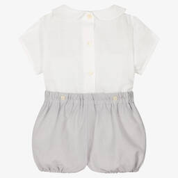 ارتيزانيا  غرانلي-بِدلة رسمية أطفال ولادي قطن عضوي لون رمادي فاتح | Childrensalon Outlet