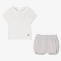 ارتيزانيا  غرانلي-بِدلة رسمية أطفال ولادي قطن عضوي لون رمادي فاتح | Childrensalon Outlet