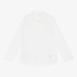 Artesanía Granlei-Boys Ivory & Blue Linen Short Set | Childrensalon Outlet