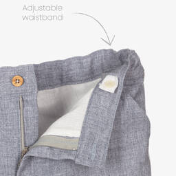 Artesanía Granlei-Boys Ivory & Blue Shorts Set | Childrensalon Outlet