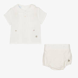 ارتيزانيا  غرانلي-بِدلة رسمية قطن لون عاجي للأولاد | Childrensalon Outlet