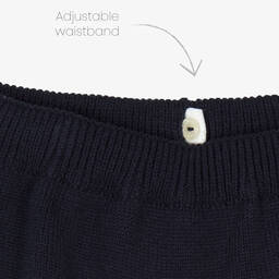 Artesanía Granlei-Boys Navy Blue Knitted Trouser Set | Childrensalon Outlet