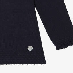Artesanía Granlei-Boys Navy Blue Knitted Trouser Set | Childrensalon Outlet