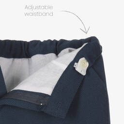 Artesanía Granlei-Boys Striped Shirt & Blue Shorts Set | Childrensalon Outlet