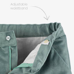 Artesanía Granlei-Boys Velvet Green Shorts Ensemble | Childrensalon Outlet