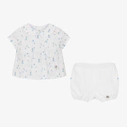 ارتيزانيا  غرانلي-طقم شورت أطفال ولادي قطن لون أبيض | Childrensalon Outlet