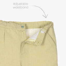 Artesanía Granlei-Boys White & Green Cotton Shorts Set | Childrensalon Outlet