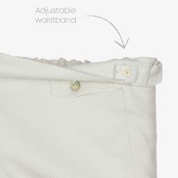 Artesanía Granlei-Boys White & Green Shorts Set | Childrensalon Outlet