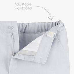 Artesanía Granlei-Белая рубашка и серые шорты из хлопка для мальчиков | Childrensalon Outlet