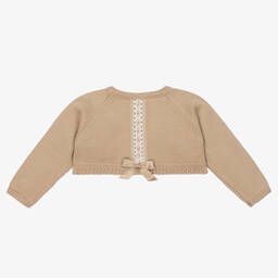 ارتيزانيا  غرانلي-كارديغان مزيج قطن محبوك لون بيج للبنات | Childrensalon Outlet