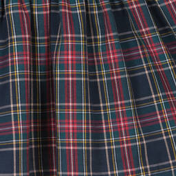 Artesanía Granlei-Girls Blue Glitter Tartan Dress | Childrensalon Outlet
