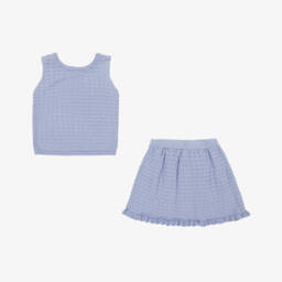 Artesanía Granlei-Синий вязаный комплект для девочек | Childrensalon Outlet