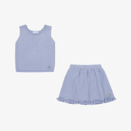 Artesanía Granlei-Синий вязаный комплект для девочек | Childrensalon Outlet