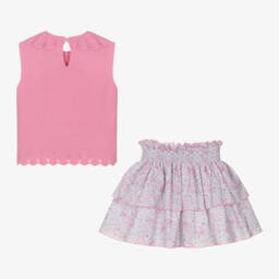 Artesanía Granlei-طقم قطني وردي مزهر للبنات | Childrensalon Outlet