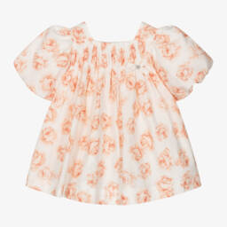 Artesanía Granlei-فستان كتان زهري للبنات | Childrensalon Outlet