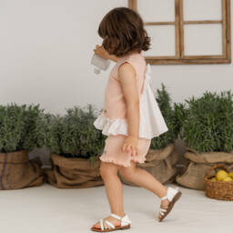 Artesanía Granlei-طقم محبوك بلون المرجان للبنات | Childrensalon Outlet