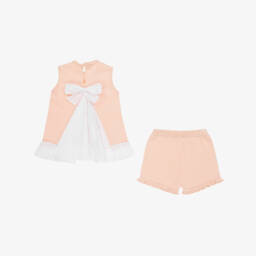 Artesanía Granlei-طقم محبوك بلون المرجان للبنات | Childrensalon Outlet