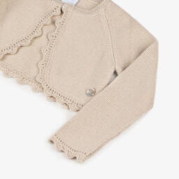 Artesanía Granlei-Girls Cream Cotton Blend Bolero | Childrensalon Outlet