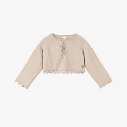 Artesanía Granlei-Girls Cream Cotton Blend Bolero | Childrensalon Outlet