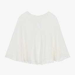 Artesanía Granlei-Кремовая вязаная накидка для девочек | Childrensalon Outlet