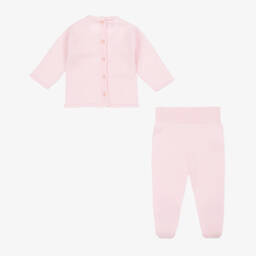 Artesanía Granlei-Girls Delicate Pink Knit Ensemble | Childrensalon Outlet